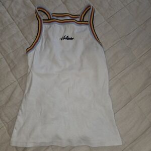Y2K Hollister Ribbed Tank Top M Ribbed High Neck Slim Tank